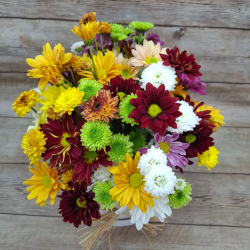 Arranjo na Caixa com Flores do Campo